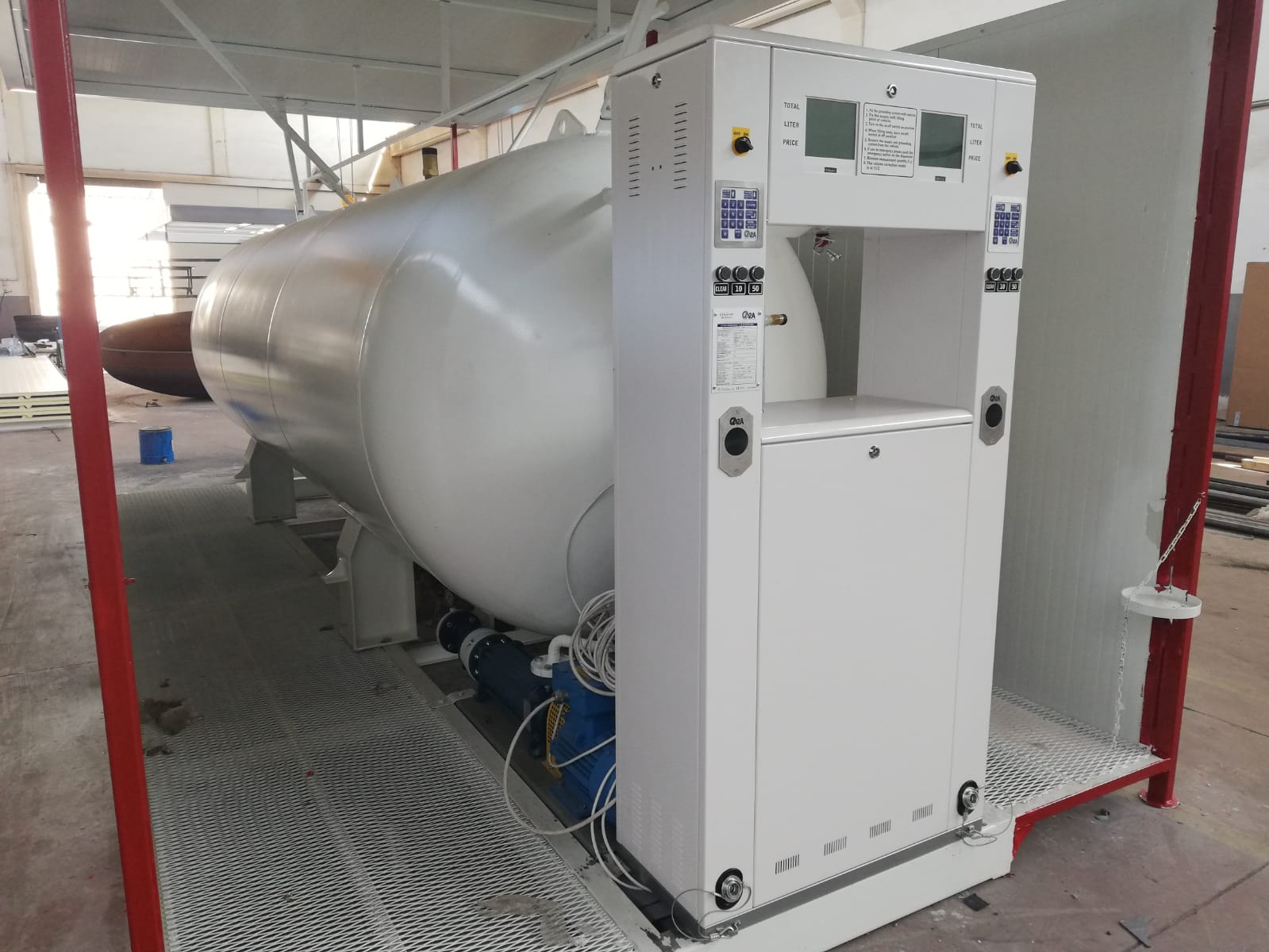 10 m3 LPG Skid Tank Tüm Sistem